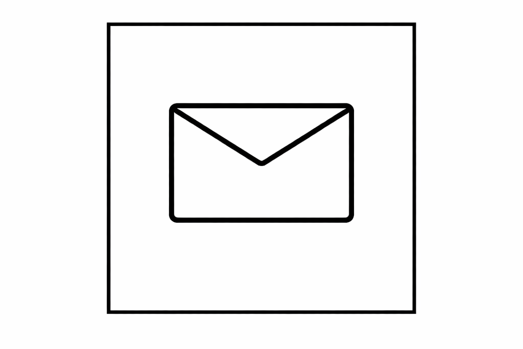 Envelope with letter coming out of the top. icon